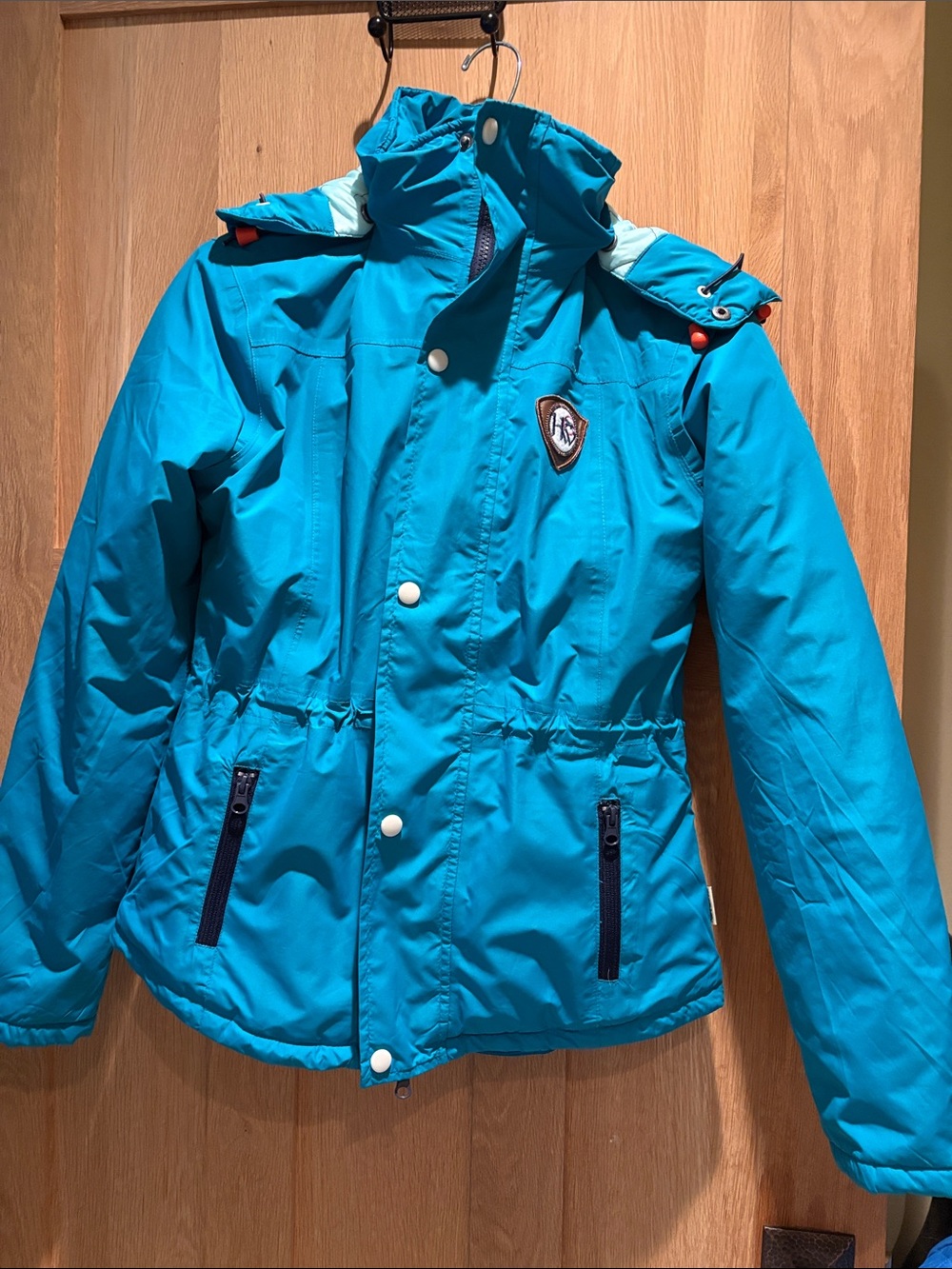 Woman’s horseware Teal Water-Resistant Hooded Jacket